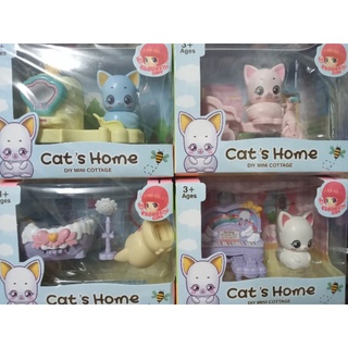 cats home diy mini cottage เหมียวน้อยน่ารัก เลือกแบบได้