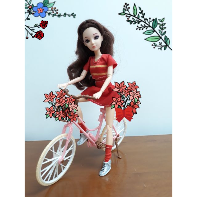 จักรยานสำหรับตุ๊กตาสีชมพู(มีสินค้าพร้อมส่ง)  #BB123