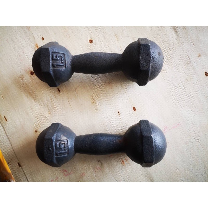 ดัมเบลเหล็กยกน้ำหนัก 1.5 กก คู่ละ 390 บาท Dumbell 1.5 kg 2 pice 390 baht