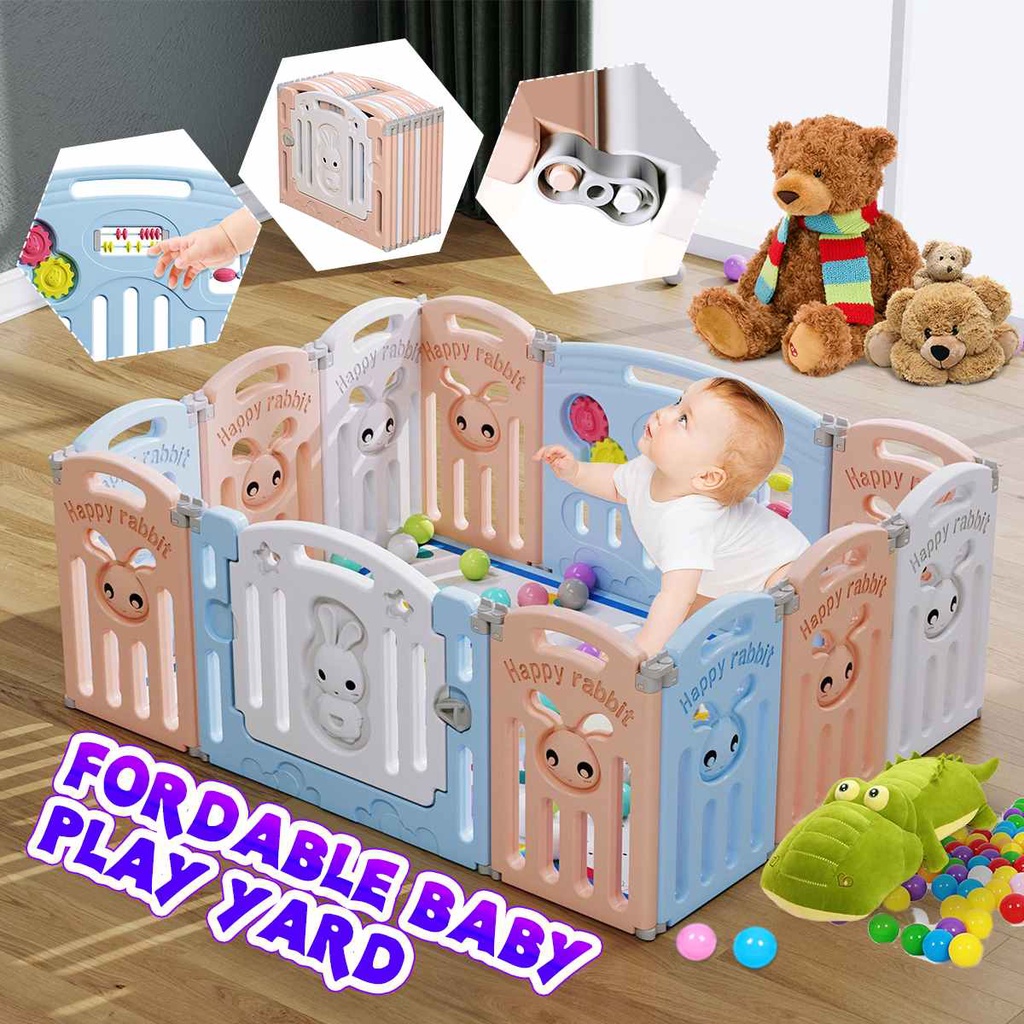 รั้วBaby Playpen Child Safety Fence Baby Guardrail Toddler Crawling