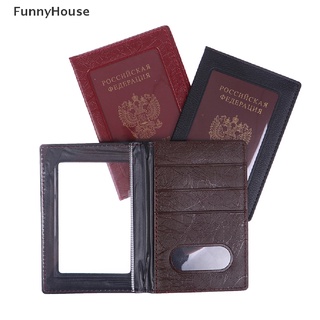 [FunnyHouse] ใหม่ เคสใส่หนังสือเดินทาง บัตรประจําตัว แบบใส สไตล์วินเทจ รัสเซีย สําหรับเดินทาง