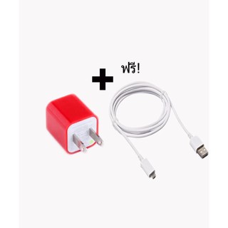 หัวปลั๊กสำหรับชาร์จ ยูเอสบี อแดปเตอร์  ฟรี สายชาร์ท สำหรับ Samsung