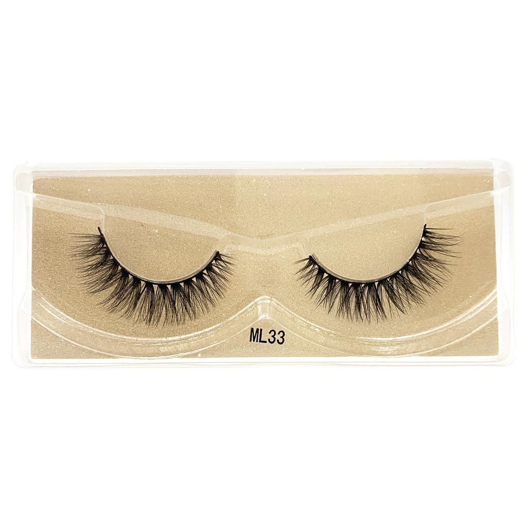 Mollie Lipper 1 คู่ 3D Mink Hair ขนตาปลอม Crisscross Full Strip Lashes Handmade Eyelashes