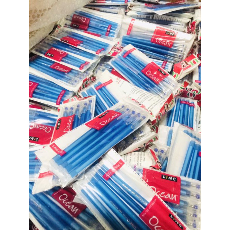 Linc Ocean ปากกาเจล​กันน้ำ จากอินเดีย​ หัวขนาด 0.5 1แพ็ค (5ด้าม)