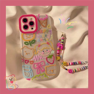 เคส For IPhone 13 12 11 Pro Max Mini X Xs Xr 6 6s 7 8 Plus SE 2020 6+ 6s+ 7+ 8+ ProMax Xsmax 13Promax 12Promax 11Promax INS Cute Angel Eyes Cartoon Personality Graffiti Girl Fine Hole Shockproof Clear Soft Phone Case Cover 1STD 18