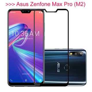 สีดำ ASUS ZenFone Max 4 5 5Q ZC600KL ZS620KL/ZE620KL 6 zb634kl zs630kl เต็มจอ ปกป้อง ฟิล์ม กระจกนิรภัย ป้องกันจอ