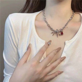 Korean Style Ins Style Retro Punk Personality Spider Clavicle Chain Female Cool Clavicle Necklace