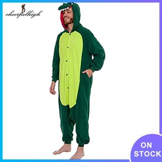 ♚joy♚Fashion Dinosaur Shape Flannel Halloween Cosplay Jumpsuit Women Men Hoodies Pajamas