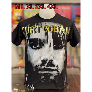 เสื้อวง Nirvana Kurt Cobian แขนสั้น ผ้าคอตตอน100 %