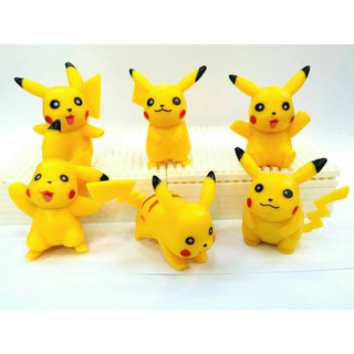 4 cm Action Figure Pocket Monster Pokemon Pikachu Set 6 pcs Model โมเดล แอ๊คชั่น ฟิกเกอร์ โปเกมอน