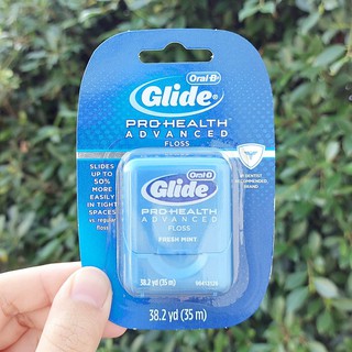 ไหมขัดฟัน ออรัลบี ไกลด์ แอดวานซ์ ยาว 35 เมตร Glide Pro-Health Advanced Floss Fresh Mint 35m (Oral-B®)