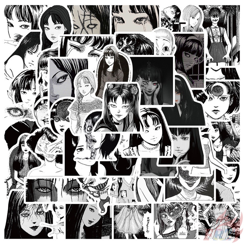 Labels & Stickers 32 บาท ❉ Junji Ito Classical Horror Comics Series 06 สติ๊กเกอร์ ❉ 50Pcs/Set Manga Tomie Uzumaki Souichi Tsujii DIY Fashion Mixed Luggage Laptop Skateboard Doodle Decals สติ๊กเกอร์ Stationery