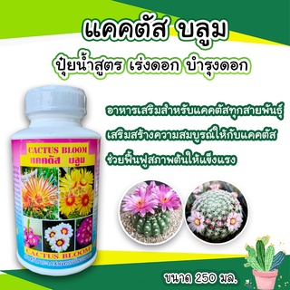 Cactus Bloom แคคตัส บลูม ปุ๋ยกระบองเพชร ปุ๋ยแคคตัส แคคตัสพลัส ปุ๋ยแคสตัส ปุ๋ยcactus 250cc (ขวดขาวฉลากชมพู)