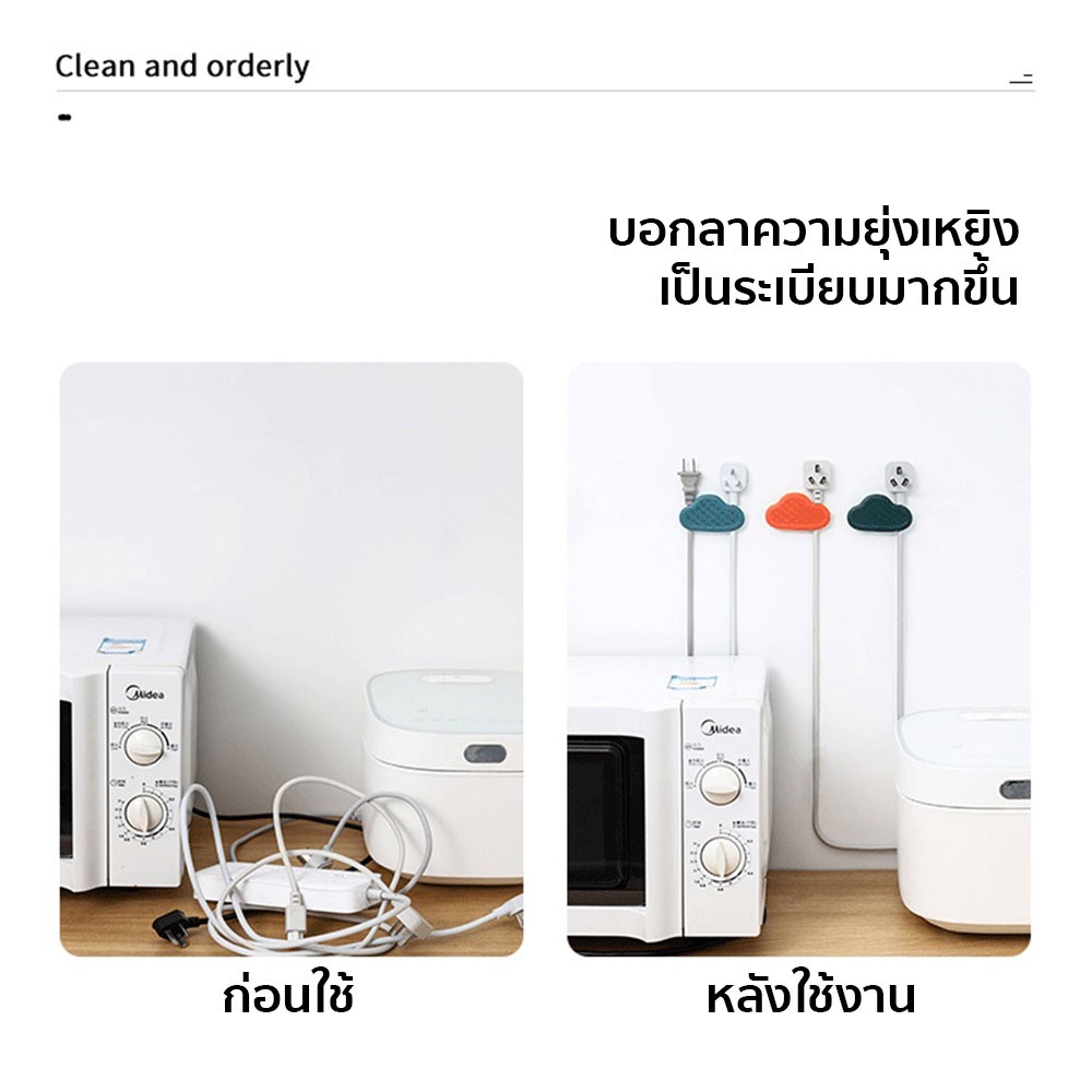 ตะขอแขวนปลั๊กไฟ มอก แท้ แบบติดผนัง ที่แขวนสายไฟ ที่เก็บสายไฟติดผนัง จัดระเบียบปลั๊กไฟ ที่หนีบสายชาร์จ ที่แขวนปลั๊กไฟ - รูปที่ 3
