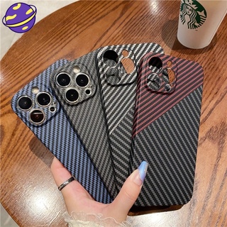 เคสโทรศัพท์มือถือ PC แข็ง คาร์บอนไฟเบอร์ ผิวด้าน กันกระแทก หรูหรา สําหรับ IPhone 13 11 12 Pro Max XR X XS 7 8 Plus