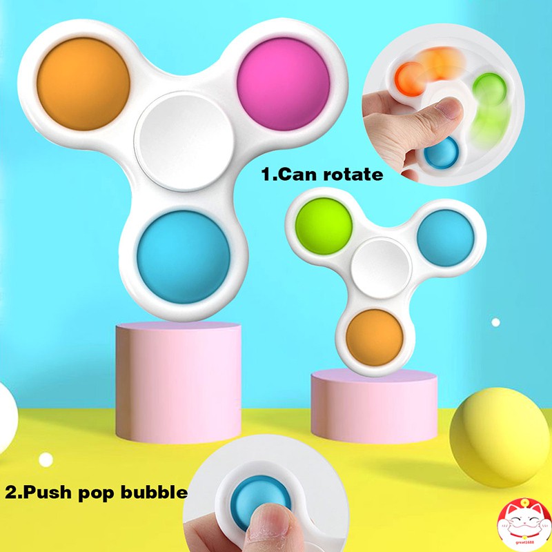 Simple Dimple Creative Fidget Toy Fingertip Spinner Pop Push Bubble ...