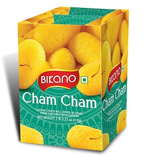 Bikano Cham Cham คอตเทจชีสบอลชุบน้ำเชื่อม แต่งกลิ่นด้วยหญ้าฝรั่น 1kg |"