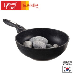 คู่ครัว DREAM CHEF กระทะ เคลือบหินอ่อนเกาหลี รุ่นออริจินัล ขนาด 28 ซวิธีใช้กระทะเคลือบหินอ่อน  กระทะเทฟล่อนใช้กับเตาแก๊ส