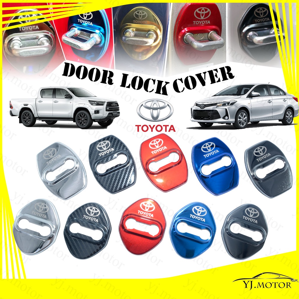 ฝาครอบล็อคประตูรถยนต์ สําหรับ Toyota VIOS ALTIS CAMRY YARIS HILUX PRIUS Door Lock Latch Cover