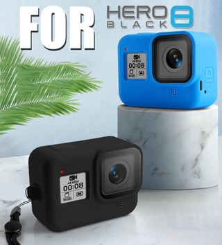 GOPRO HERO 8 เคสยาง เคสกันกระแทก Silicone เคส พร้อมสายคล้อง protective case for Gopro 8 with layard