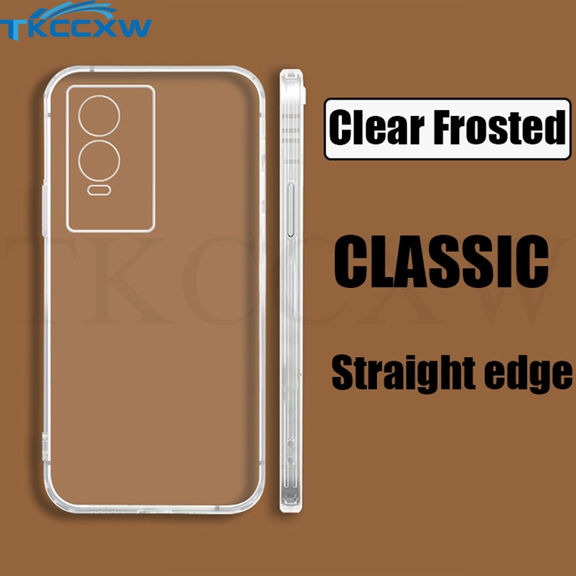 เคสโทรศัพท์มือถือ ซิลิโคนนิ่ม ใส ทรงสี่เหลี่ยม กันกระแทก สําหรับ Vivo Y76S Y74S Y73S Y72 Y12S Y12A Y