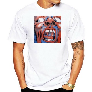 T-shirt  เสื้อยืด พิมพ์ลาย King Crimson Menin The Court Of The Crimson King สีดํา สําหรับผู้ชายS-5XL