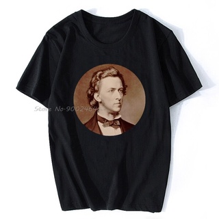 ถูกสุดๆเสื้อยืดผ้าฝ้าย พิมพ์ลาย Frederic Chopin Composer Portrait สไตล์ฮิปฮอป ฮาราจูกุ สตรีท สําหรับผู้ชาย และผู้หญิงรหั