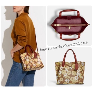 กระเป๋า COACH/ Willow Tote 24 in Signature Canvas With Floral Print (COACH C9721)