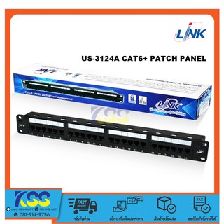 LINK US-3124A CAT 6+ Patch Panel 24 Port (1U) with Management,Dust Cover,New Lable