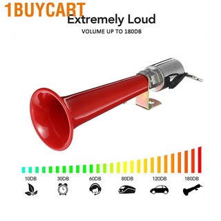 1buycart Universal Car Air Horn Super Loud 180DB Single Trumpet Truck for Vehicles Trains Boats DC 12‑24V