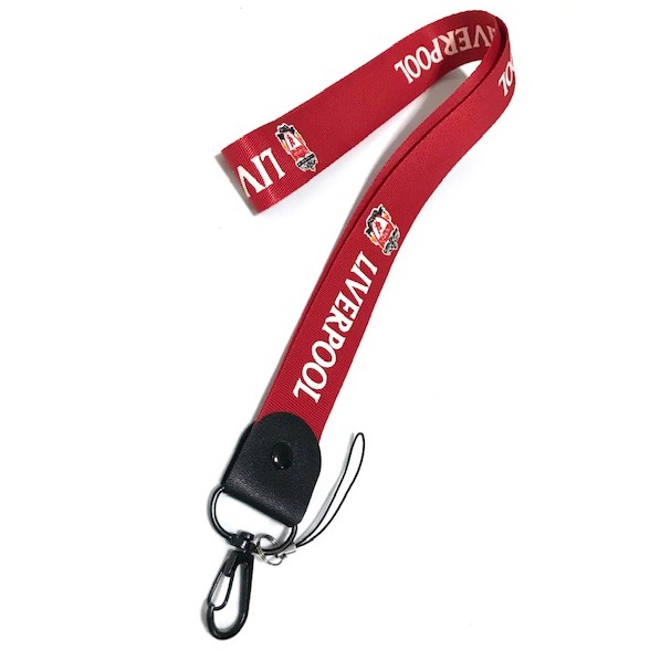LVP สายคล้องบัตร สายคล้องคอ สายห้อยบัตร ลายสโมสรฟุตบอล LVP แดง ลิเวอร์พูล น่าใช้งาน กว้าง 2 cm น่ารั