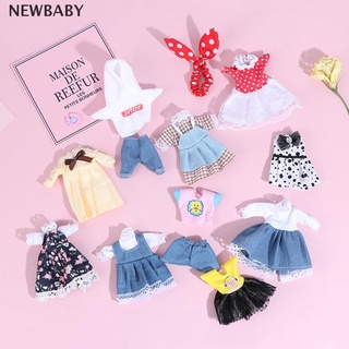 Newbaby ชุดมินิเดรสกระโปรง สําหรับตกแต่งบ้านตุ๊กตา 1:8 DIY