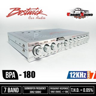 BOSTWICK BPA-180 ราคา 3200 บาท  เครื่องเสียงรถยนต์ ปรีแอมป์ ปรีแอมป์รถยนต์ ปรี7แบนด์ แอมป์ ปรับGAIN ซับแยกอิสระ