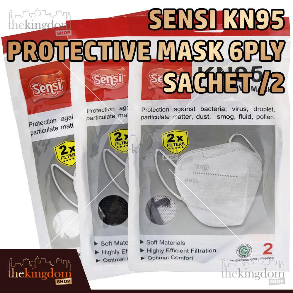 Sensi KN95 Mask 6ply Earloop /2 หน้ากากผ่าตัดทางการแพทย์ N95 ซอง KN 95