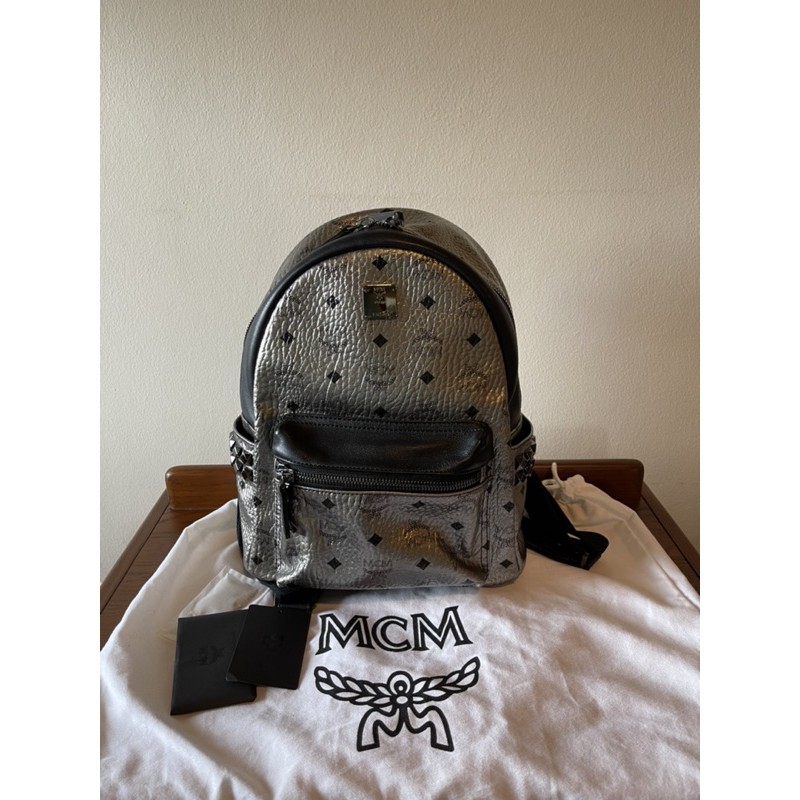 Used MCM stark studded backpack