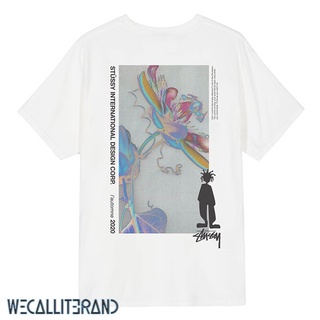 เสื้อทหาร - ที่ดีที่สุดแสงStussyคู่แขนสั้นเสื้อยืดดอกไม้เร้กเก้รูปแบบเสื้อกลับสีแฟชั่น