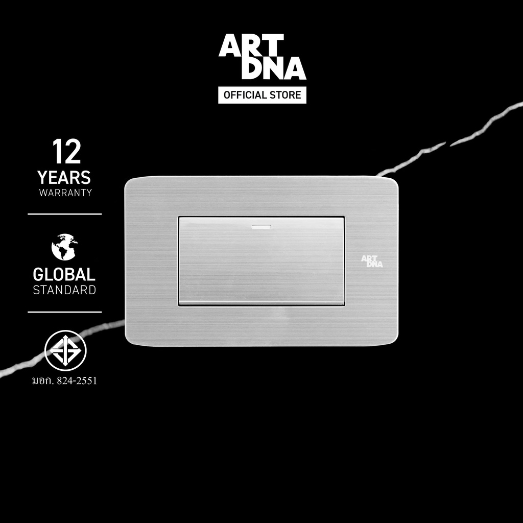 ART DNA รุ่น A89 Switch 1 Way Size L สีสแตนเลส ขนาด 2x4" design switch สวิตซ์ไฟโมเดิร์น สวิตซ์ไฟสวยๆ