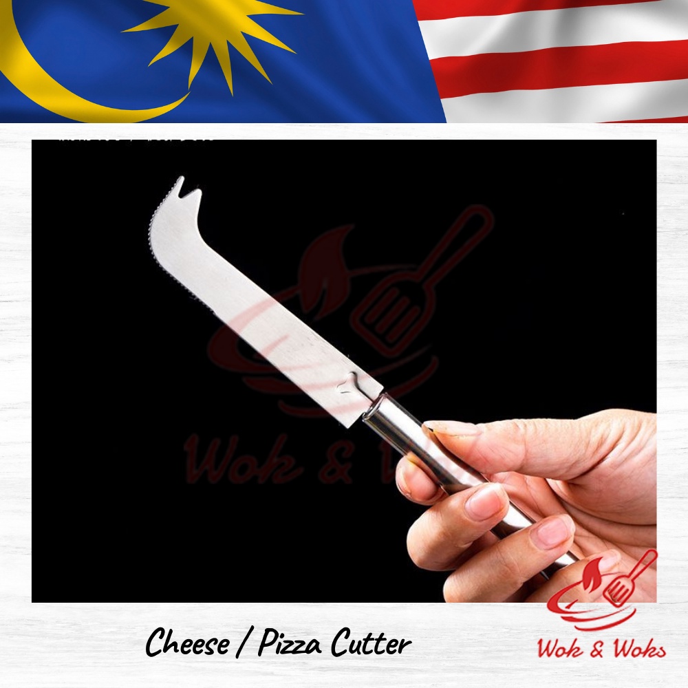 Stainless Steel Cheese Pizza Cutter / Pemotong Pizza Keju Keluli