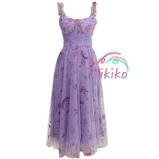 re stock ✎พร้อมส่ง⭐ S-L🌜purple in my galaxy bink bink dress🌛tikiko/lucky