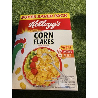 เคลล็อกส์ คอร์นเฟลกส์ 500 กรัม อาหารเช้า ซีเรียล แผ่นข้าวโพดอบกรอบ Kelloggs Corn