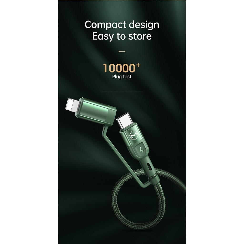 Mcdodo สายชาร์จ 4 in 1 60W PD สาย USB / Type-C / iPhone สายชาร์จเร็วหลายฟังก์ชั่น CA-807 ราคา ถูกที่สุด ดีลบีเคเค แกลเลอรีภาพที่ 7