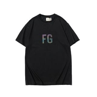 Fear of God เสื้อยืดสำหรับทุกเพศ Symphony F G พิมพ์ผ้าฝ้ายแขนสั้นเสื้อยืด