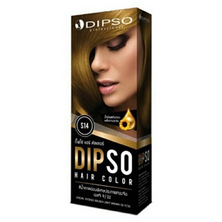 น้ำยาย้อมผม ดิ๊พโซ่ Dipso S14 สีน้ำตาลอ่อนพิเศษ ประกายทองจัด