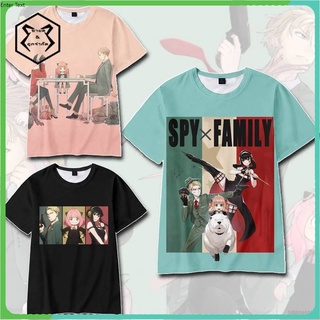 เสื้อยืดแขนสั้นลําลอง ทรงหลวม พิมพ์ลายอนิเมะ The Forger SPY x FAMILY 3 มิติ สําหรับผู้ชาย และผู้หญิง