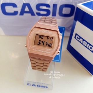 นาฬิกา CASIO ของแท้ รับประกันศูนย์ รุ่น B640WC-5 นาฬิกาดิจิตอล สำหรับผู้หญิง สายปรับเลื่อนได้ ของใหม่ อุปกรณ์ครบ