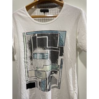 เสื้อยืดผ้าฝ้าย เสื้อยืดมือสอง BAD DYLAN FLOWIN’ IN THE WIND PARODY BOB DYLAN (JAPANESE BRAND) Size M มือ2