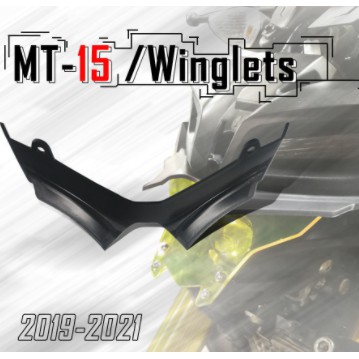 MT-15 Winglet ABS คาร์บอนไฟเบอร์อุปกรณ์เสริมด้านหน้า Fairing Aerodynamic ฝาครอบล่าง YAMAHA MT-15 201