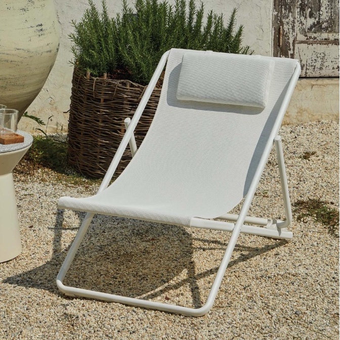 Modernoutdoor เก้าอี้พับ เอนนอน เอาท์ดอร์ Deck Chair (Foldable Chair) - White
