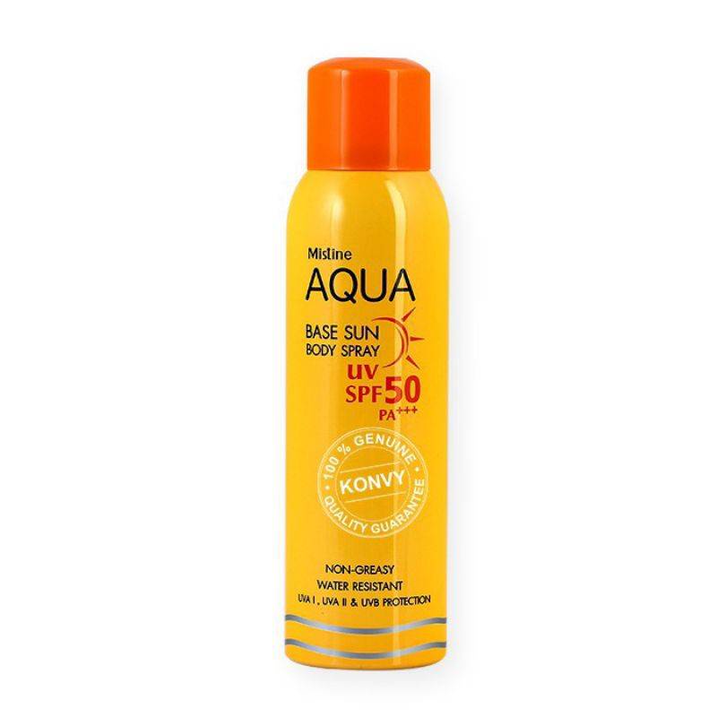 สเปร์กันแดด มิสทิน Mistine Aqua Base Sun Body Spray UV SPF50 PA+++ 100ml