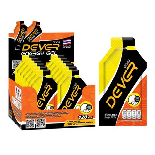 DEVER energy gel (vital source of energy) ดีเวอร์ เจลให้พลังงาน เกลือแร่ สำหรับนักกีฬา นักวิ่ง &gt; 40 ML มะนาว 12 ซอง